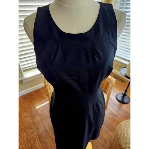 J. Crew Black Wool Sheath Dress, Size 2P Lined Black Career Party/Cocktail - Picture 5 of 12